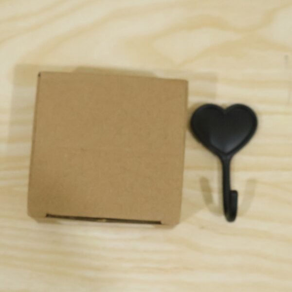 Heavy Duty Self Adhesive Wall Hook Heart Shape Key and Scarf Hanger (1 Pc)
