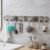 6 Hook Foldable Wall Rack with Suction Cup Mount for Bathroom Kitchen (1 Pc)