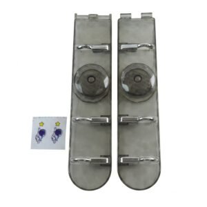 6 Hook Foldable Wall Rack with Suction Cup Mount for Bathroom Kitchen (1 Pc)