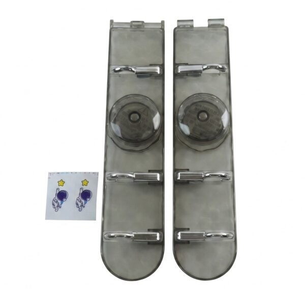6 Hook Foldable Wall Rack with Suction Cup Mount for Bathroom Kitchen (1 Pc)