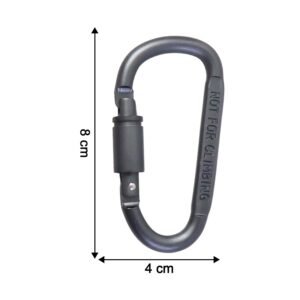 Metal Carabiner Hook with Screw Lock – Secure Heavy-Duty Utility