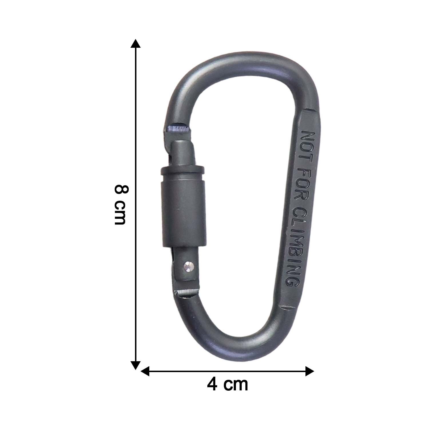 Metal Carabiner Hook with Screw Lock – Secure Heavy-Duty Utility