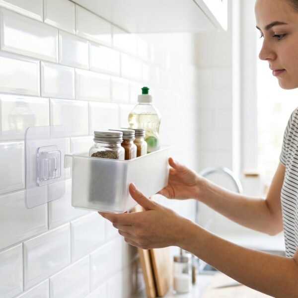 Self-Adhesive Wall Hook – Damage-Free, Waterproof, Strong Grip