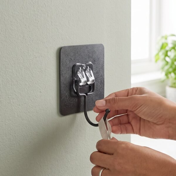 Self Adhesive Wall Hooks, Strong Transparent Sticky Hooks for Home (5 Pcs Set)