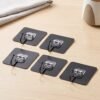 Self Adhesive Wall Hooks, Strong Transparent Sticky Hooks for Home (5 Pcs Set)