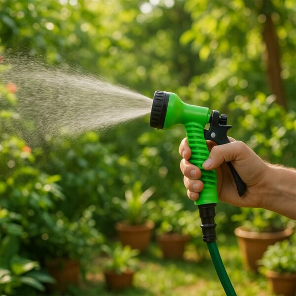 Garden Hose Spray Nozzle – Multi-Pattern with Flow Control