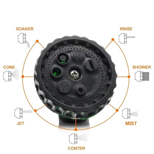 Garden Hose Spray Nozzle – Multi-Pattern with Flow Control