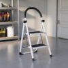 HouseHoldLadder01-05 2 Step Folding Ladder with Padded Handrail Anti Slip Steel Step Stool (1 Pc)