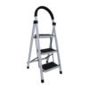 3 Step Folding Ladder with Padded Handrail Anti Slip Steel Step Stool (1 Pc)