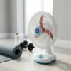 HybrideTableFan-02 Rechargeable Table Fan – Portable with LED Light & Dual Power