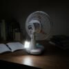 HybrideTableFan-03 Rechargeable Table Fan – Portable with LED Light & Dual Power