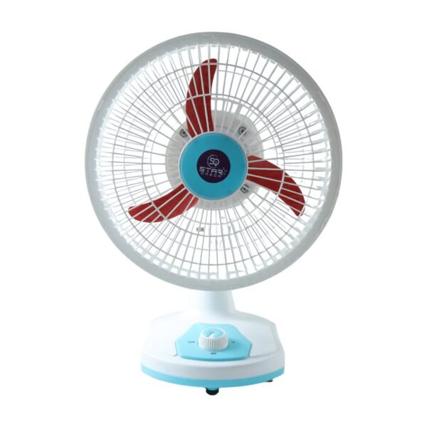 HybrideTableFan-04 Rechargeable Table Fan – Portable with LED Light & Dual Power