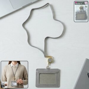 ID Card Holder with Adjustable Neck Strap – Durable & Professional
