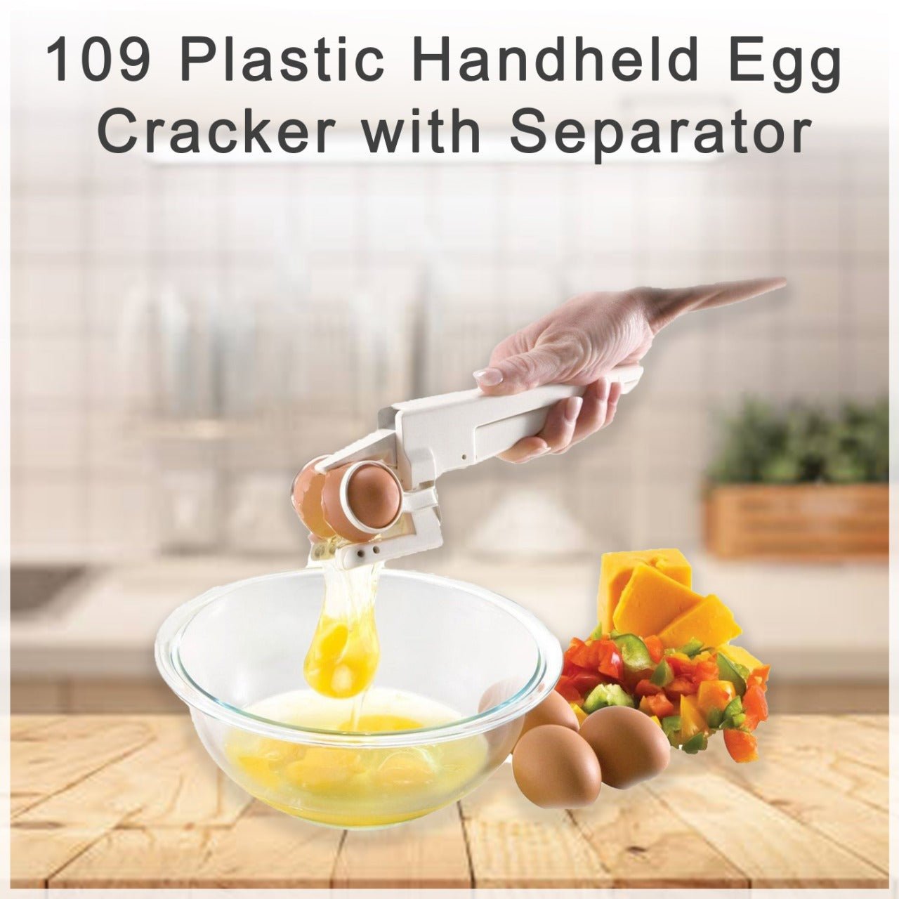 Egg Cracker with Separator – Mess-Free Handheld Tool | Indo Glow