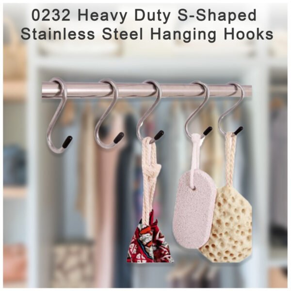 Heavy Duty S-Shaped Stainless Steel Hanging Hooks – Strong & Durable