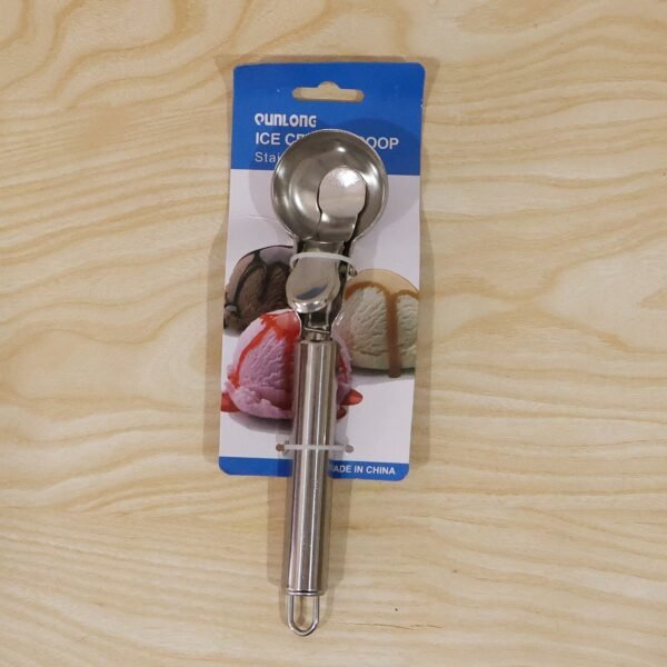 Ice-Cream-Scoop-8 Stainless Steel Trigger Release Ice Cream Scoop Cookie Dough Scoope...