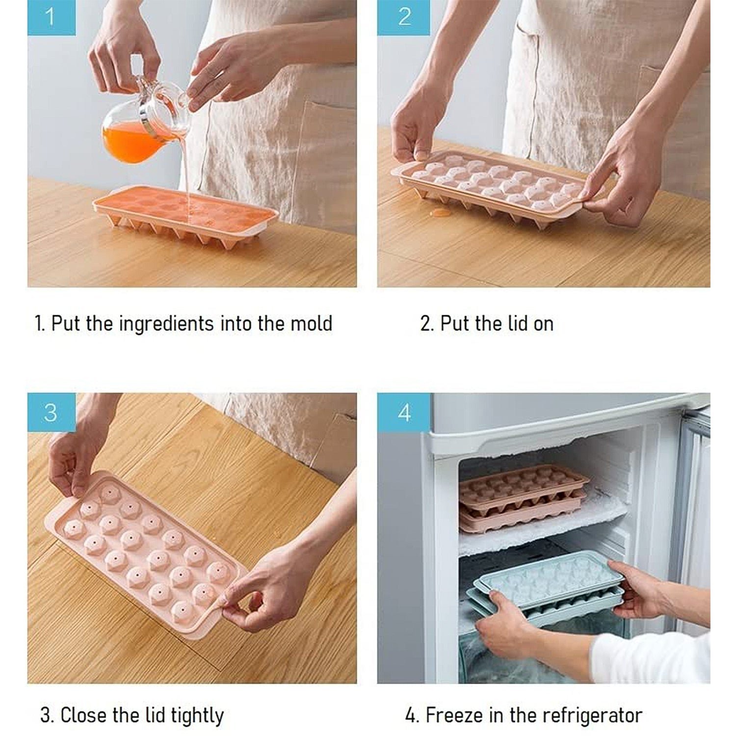 Ice-Cube-Chocolate-Trey-03 Plastic Ice Cube Tray – 18 Diamond Cavities for Easy Release