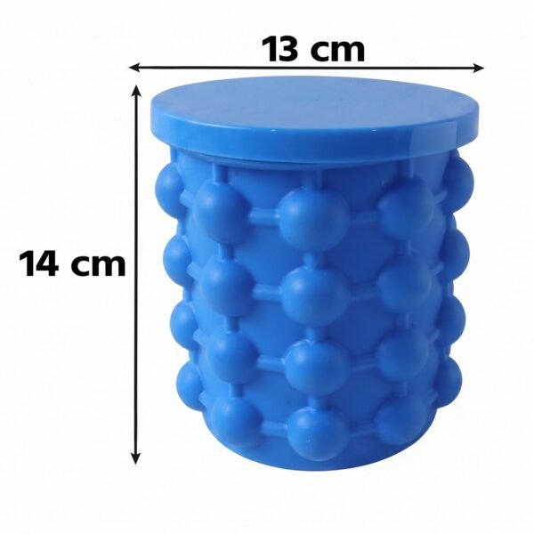 Silicone Ice Cube Maker Cup Squeeze to Pop Mould with Lid Space Sav...