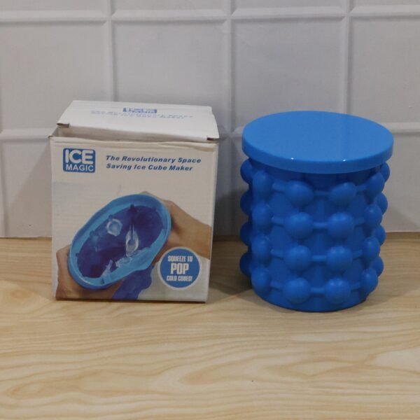 Silicone Ice Cube Maker Cup Squeeze to Pop Mould with Lid Space Sav...