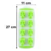 Plastic 8 Grid Ice Cube Tray with Lid Skull Shape Freezer Ice Mold (1 Pc)