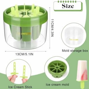 Plastic Ice Candy Maker – Reusable 8 Mold Set for Summer Treats