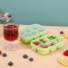 Mini Plastic 6 Cavity Fridge Storage Tray Ice Cube Tray Freezer Mold (1 Pc)