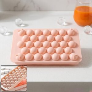 Plastic Ball Ice Cube Tray – Durable & Easy Release with Lid
