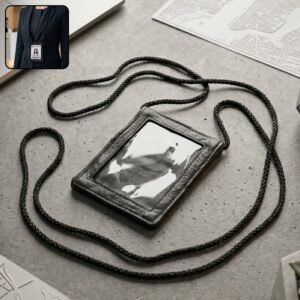 Leather Neck Wallet – Convenient ID & Card Holder with Lanyard