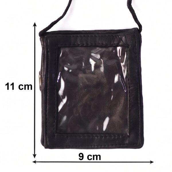 Leather Neck Wallet – Convenient ID & Card Holder with Lanyard