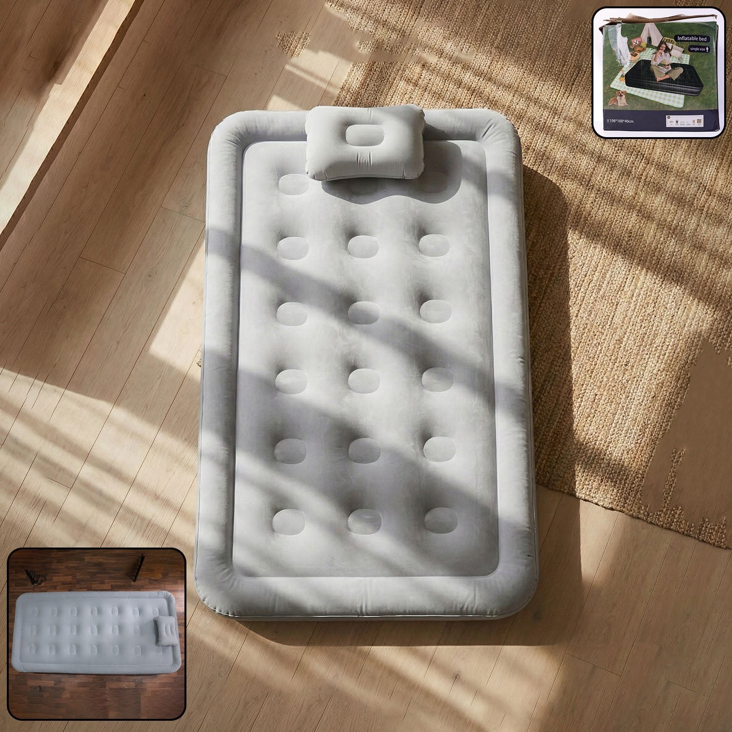 Portable Inflatable Bed – Quick Setup Folding Air Mattress