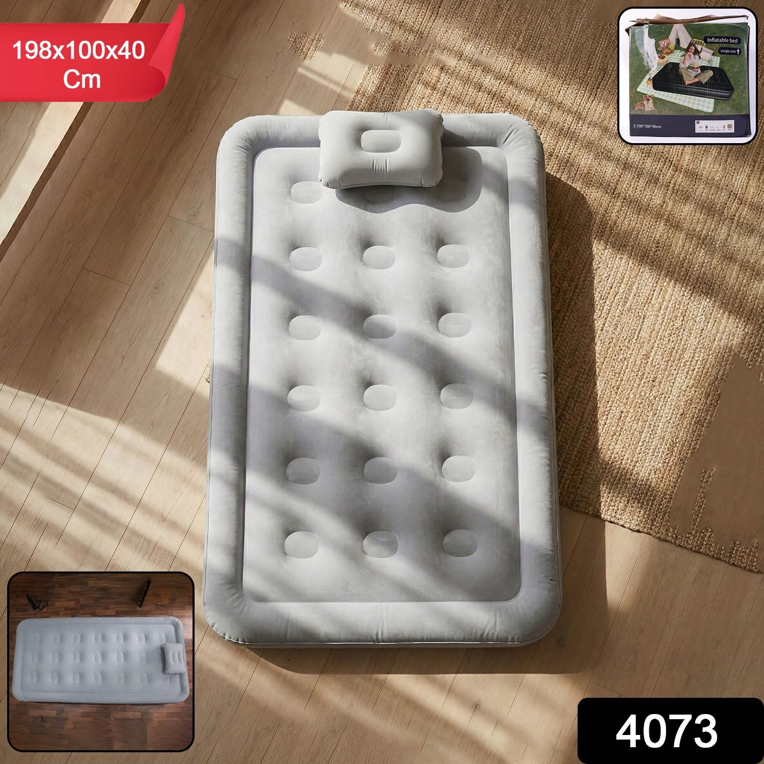 Portable Inflatable Bed – Quick Setup Folding Air Mattress