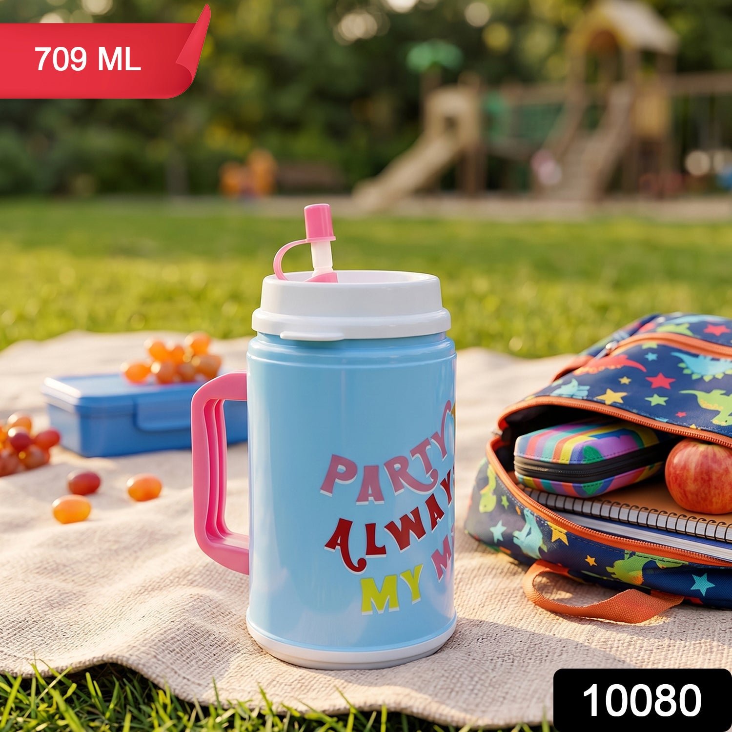 Insulated Mug with Straw – 709 ml Leak-Resistant | Bottlart