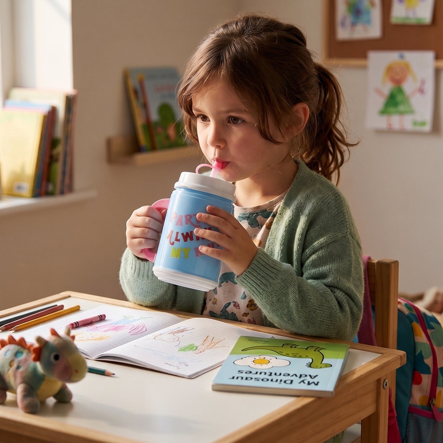 Insulated Mug with Straw – 709 ml Leak-Resistant | Bottlart