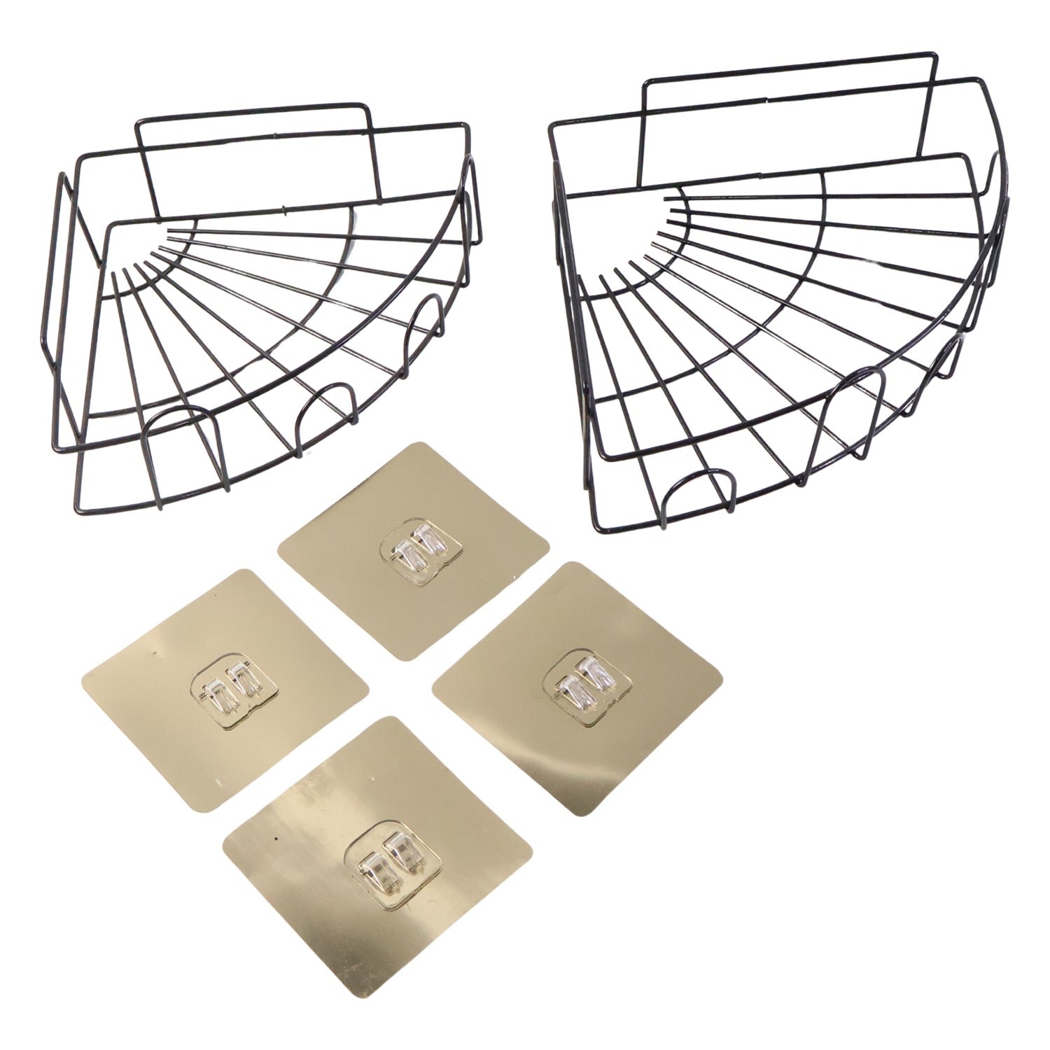 Shower Caddy Corner – 2 Pc Iron Bathroom Organizer | Mist & Relax