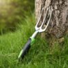 Garden Hand Fork 3 Tine Stainless Steel Digging Tool Ergonomic Handle (1 Pc)