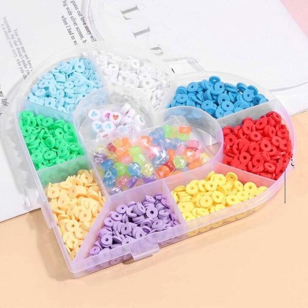 Heart-Shaped Plastic Bead Storage Organizer – 10 Adjustable Compartments
