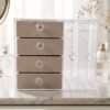 Acrylic Jewelry Organizer Box, Multi-Drawer Velvet Storage for Rings (1 Set)