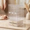 Jewelry-box_2_-3 Acrylic Jewelry Organizer Box, 3 Hanging Panels and 2 Drawers for Earrings (1 Set)