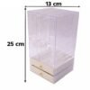Jewelry-box_2_-6 Acrylic Jewelry Organizer Box, 3 Hanging Panels and 2 Drawers for Earrings (1 Set)
