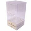 Jewelry-box_2_-7 Acrylic Jewelry Organizer Box, 3 Hanging Panels and 2 Drawers for Earrings (1 Set)