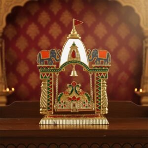 Pooja Jhula Mandir – Traditional Decorative Idol Swing with Bell