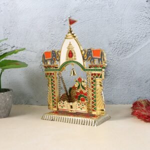 Pooja Jhula Mandir – Traditional Decorative Idol Swing with Bell