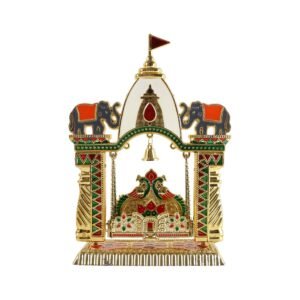 Pooja Jhula Mandir – Traditional Decorative Idol Swing with Bell