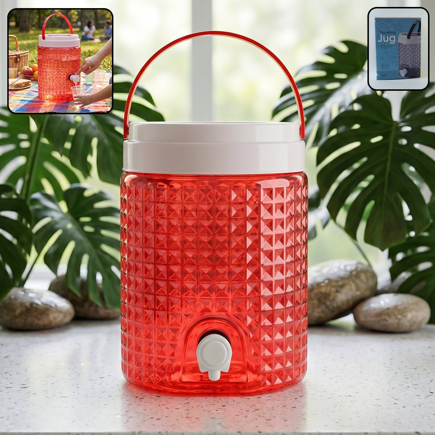 Plastic Water Jug 4.5 Litre – Diamond Cut & Leakproof | ChillPour
