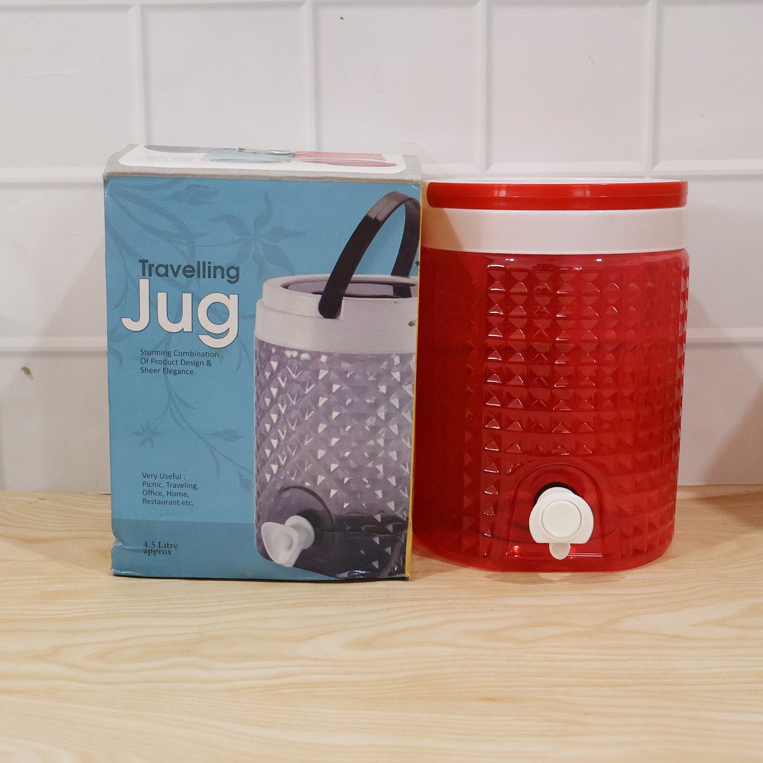 Plastic Water Jug 4.5 Litre – Diamond Cut & Leakproof | ChillPour