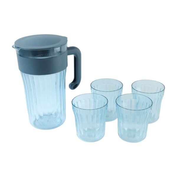 JugandGlasses-04 Plastic Water Jug with 4 Glasses Set – Perfect for Home Use