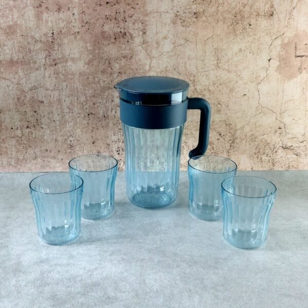 JugandGlasses-05 Plastic Water Jug with 4 Glasses Set – Perfect for Home Use