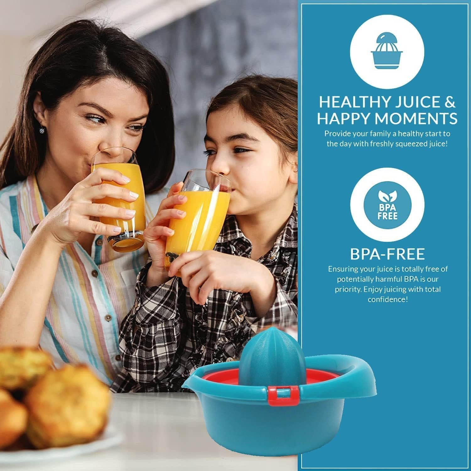 Manual Citrus Juicer – Premium Hand Press with Lock & Strainer