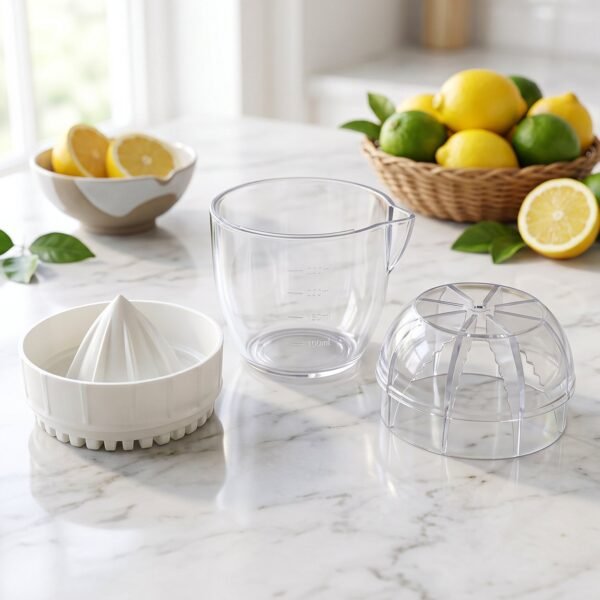 Plastic Mini Manual Citrus Lemon Orange Squeezer with Cup (1 Pc)