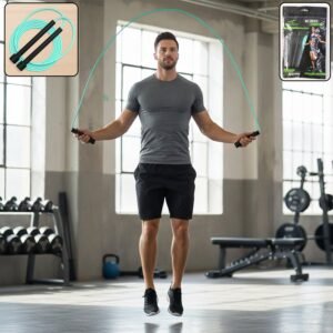 High-Speed Skipping Rope – Adjustable 3m with Foam Handles
